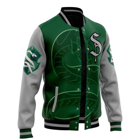 Hogwarts Legacy Slytherin Harry Potter Varsity Jacket Babapmo