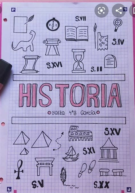 Portada Historia Portada De Cuaderno De Dibujos Portadas De Historia