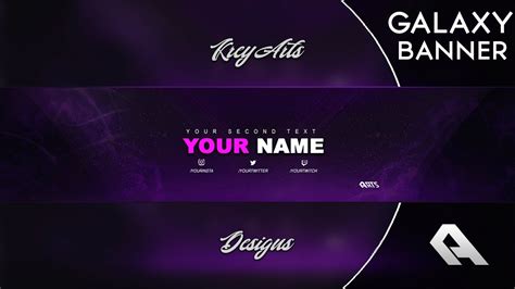 Free Galaxy Banner Template Free Download 😱 Youtube Banner Template