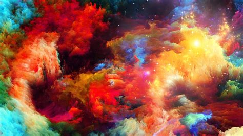 Download Wallpaper 2560x1440 Abstract Rainbow Color Explosion Dual