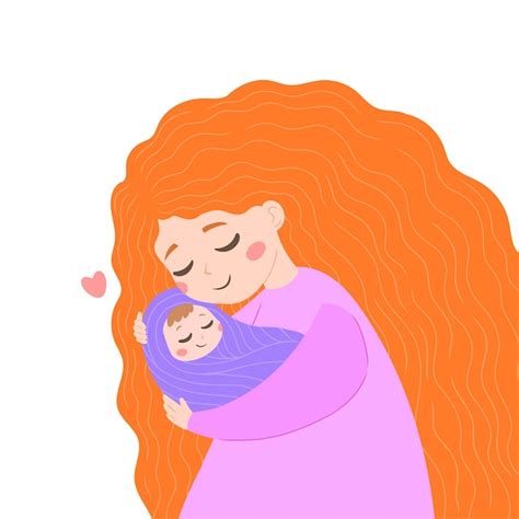 Ilustración De Vector De Madre E Hija Para El Día De La Madre Vector