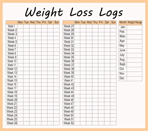 Best Printable Weight Loss Log Pdf For Free At Printablee
