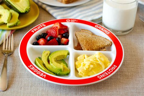 Myplate Divided Kids Portion Plate 4 Pack 4 Fun And Balanced Sections