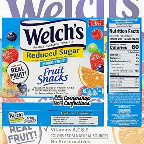 Welchs Reduced Sugar Mixed Fruit Fruit Snacks 32 Pouch