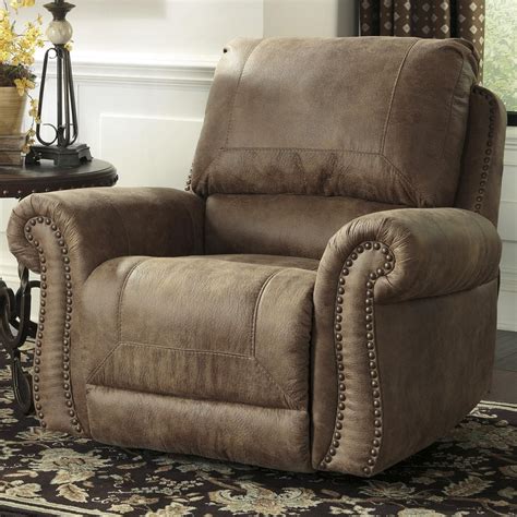Description:sofa mart, a specialty store at furniture row, specializes in leather and upholstered furniture as well as occasional tables, lamps, area rugs and accessories. Larkinhurst - Earth Roll Arm Rocker Recliner w/ Nailhead ...