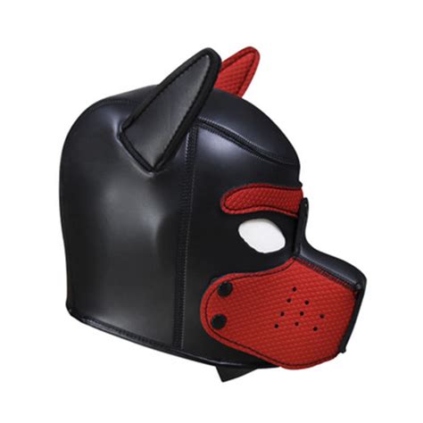 Dog Headgear Totally Enclosed Bdsm Mask Hood Fetish Sm Bondage Slave