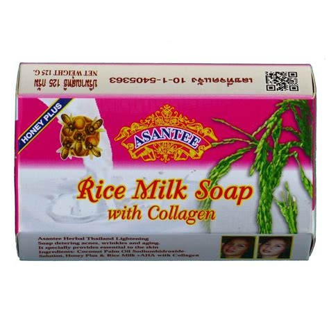 Rice milk gently lightens dark spots, age spots, soothes as it evens. Asantee Rice Milk with Collagen and Honey Skin Whitening ...