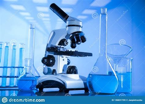 Laboratory Equipment Lots Of Glass Filled Stock Image