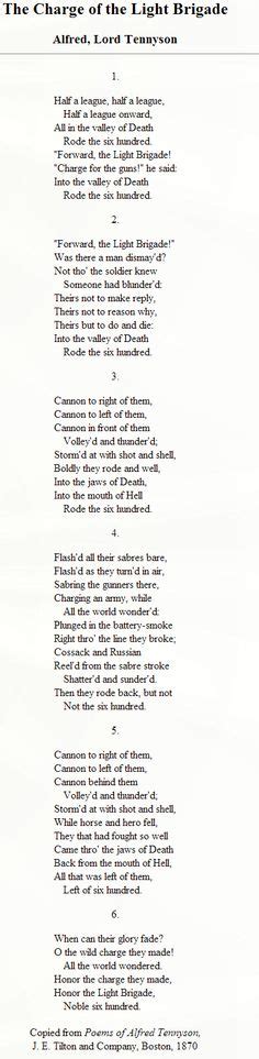 This poem was written several weeks after a disastrous engagement during the crimean war. Poetry | Writing is Fun-damental- from Gwendolyn Hoff