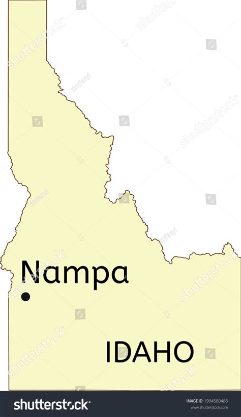 Nampa City Location On Idaho State Map Royalty Free Stock Vector
