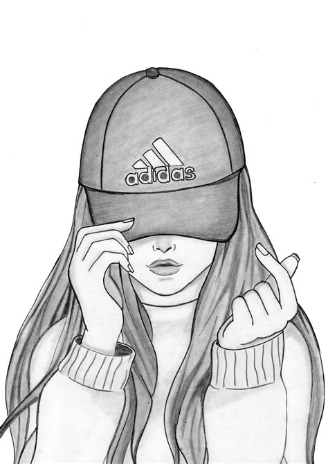 How To Draw a Girl With Cap in 2020 | Art drawings sketches simple, Art