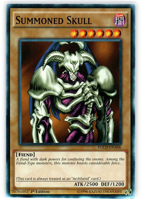2003 magician's force 1st edition dark paladin alternate art psa 10. Summoned Skull - YGLD-ENA06 - Common - 1st Edition - Yu-Gi ...