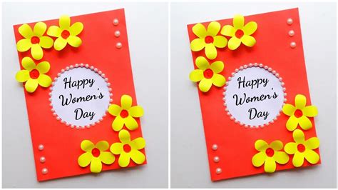 Easy Handmade Womens Day Card Ideas Happy Womens Day Card Womens