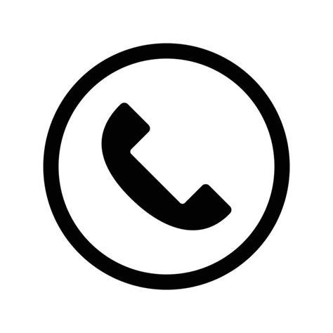 Un Icono De Teléfono En Un Círculo Redondo Vector Icono Telefono