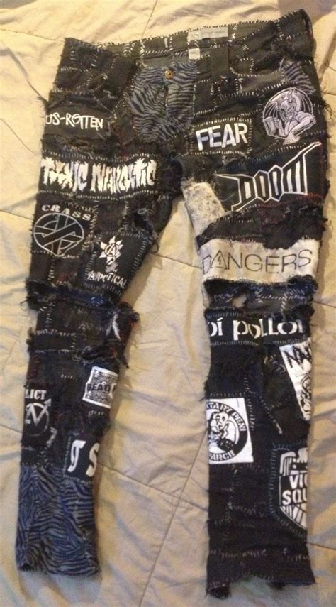 Crust Punk Patch Pants Punk Jeans Crust Punk Punk Outfits