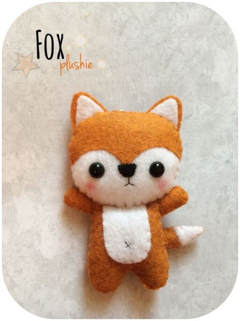Cute Fox Felt Plush Toy By Pinktopic On Etsy Fox Crafts Felt Crafts