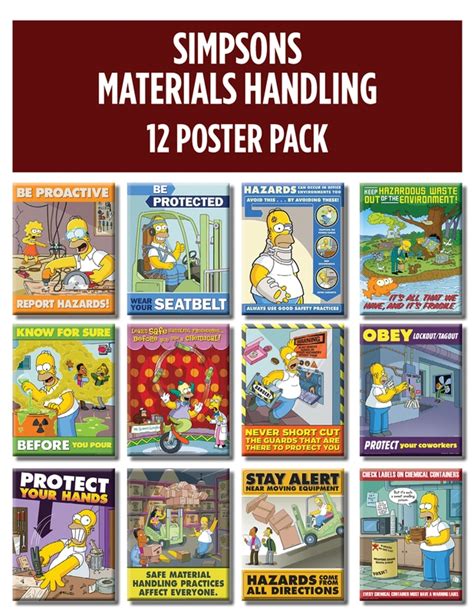 Simpsons Material Handling Safety Poster Safe Material Handling My