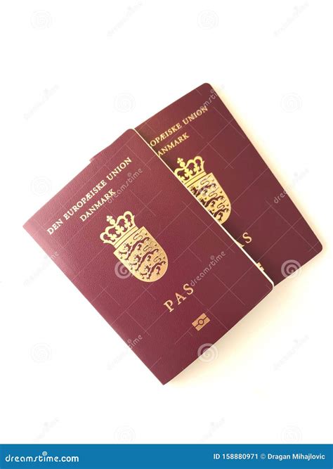Two New Danish Passports Stock Image Image Of Data 158880971