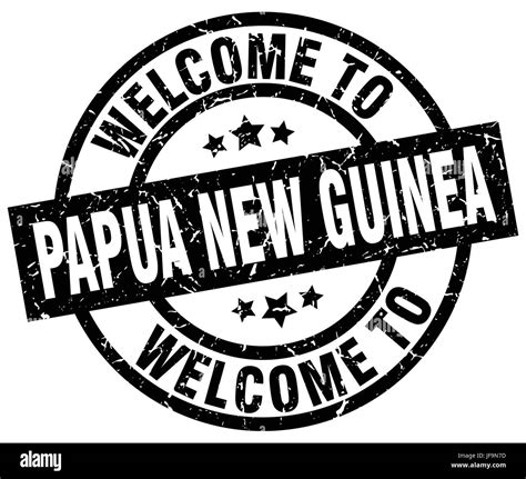 Welcome To Papua New Guinea Black Stamp Stock Vector Image And Art Alamy