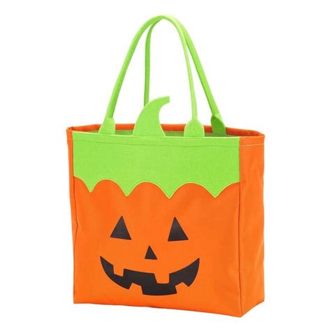 Embroidered Halloween Tote Trick Or Treat Bag Halloween Etsy
