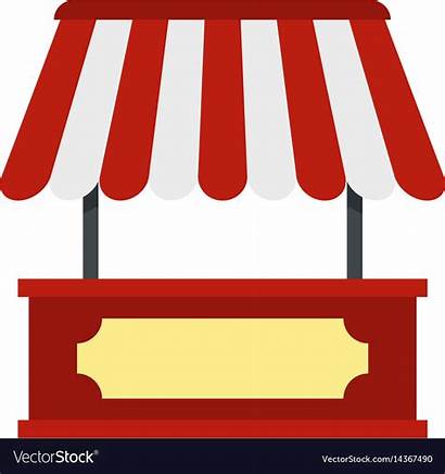 Stall Market Icon Vector Awning Vectors