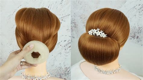 Easy Bun Hairstyles With Donut How To Make Hairstyle For Bride Low