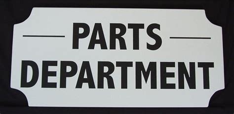 Items Similar To Parts Department Sign On Etsy