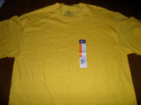 Mens Fruit Of The Loom Yellow T Shirt Nwt Ebay