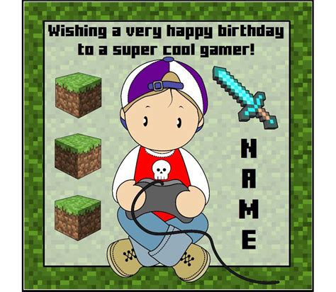 Gamer Birthday Card Greetings Card Birthday Greetings Video Game