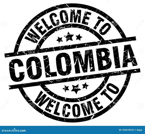Welcome To Colombia Stamp Stock Vector Illustration Of Template 122619676