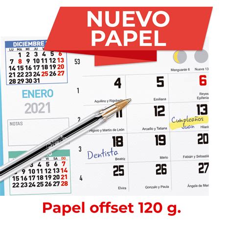 Se 44 Mensual Notas Papel Offset Para Anotaciones 2021 • Calendarios