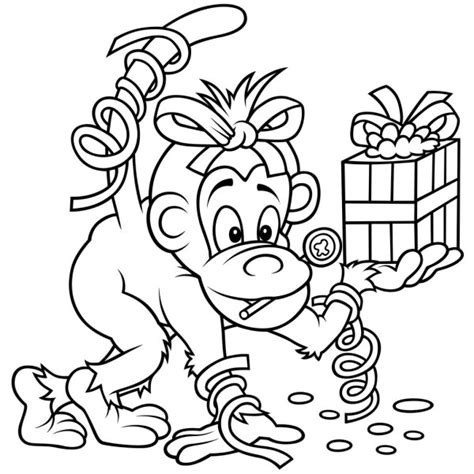 Monkey And Birthday Party — Stock Vector © Dero2010 2939227