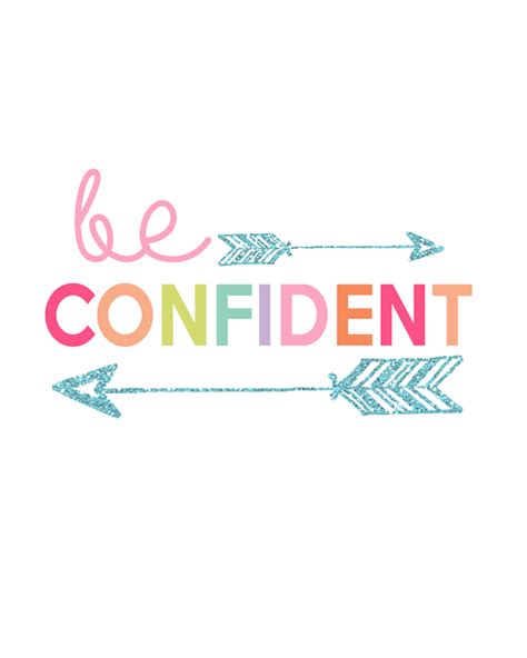 Be Confident Printable Kids Prints Series Day 2 The Girl Creative