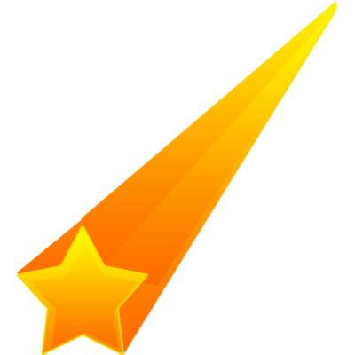 Orange Shooting Star Transparent PNG StickPNG