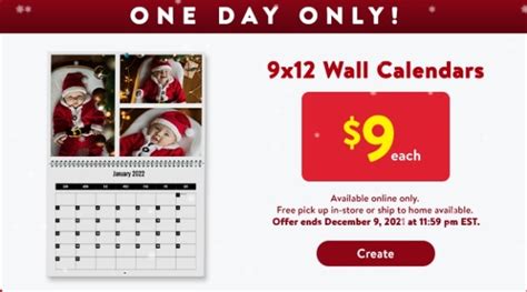 Walmart Photo Centre 9 Custom Wall Calendar