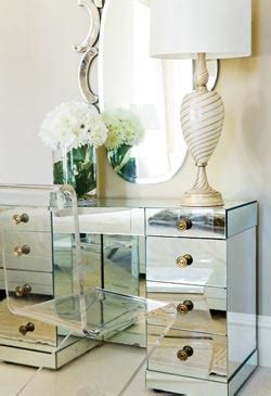 It's made with an engineered wood frame, which is decorated with mirrored accents for a glam look. Mirrored Vanity - Traditional - bedroom - Atlanta Homes ...
