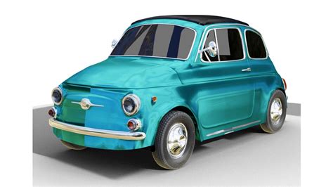 3d Model Fiat 500 Vr Ar Low Poly Cgtrader
