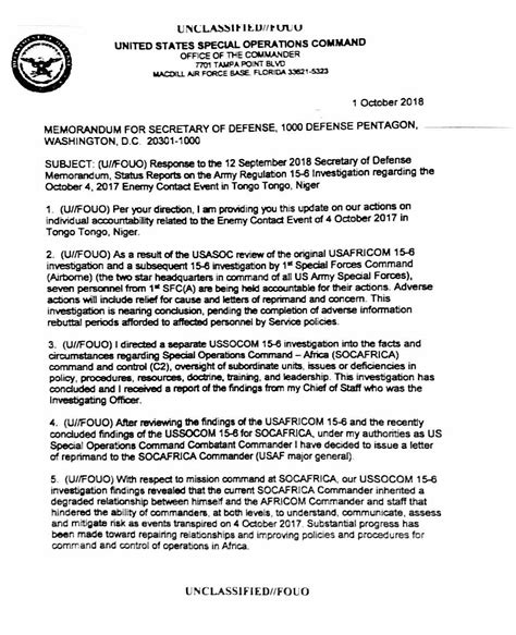Read sponsorship proposal letter sample collection. The Niger Ambush and Leadership Accountability | Small Wars Journal