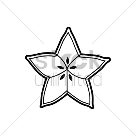 Star Fruit Clipart Chinese Star Line Art Png Download Full Size