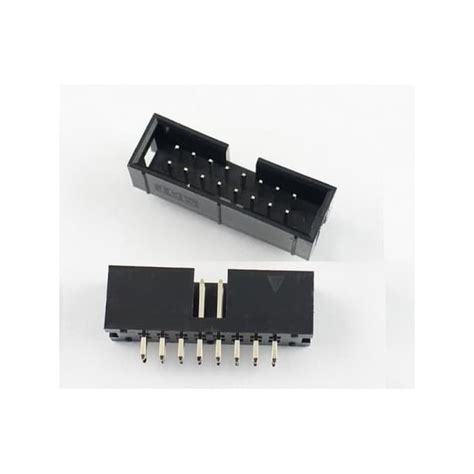 Jual Idc Male 2x8 16 Pin 20mm Pitch Shrouded Pcb Straight Socket Dual