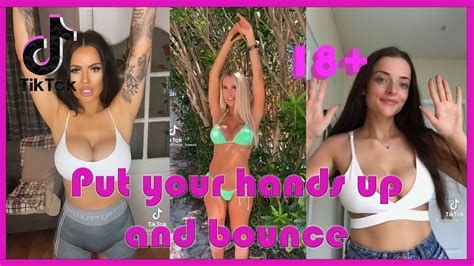 Tiktok Put Your Hands Up And Bounce Hot Girls Challenges April