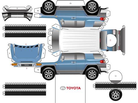 Toyota Fj Cruiser Paper Model Car Paper Car Paper Models