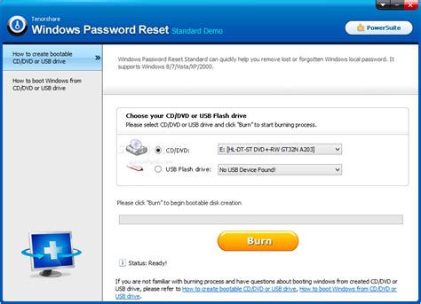 Download Tenorshare Windows Password Reset Standard 1001 Build 1887