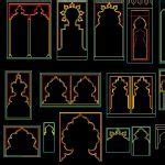 Free cad blocks & drawings download center. Islamic Arches 2D DWG Elevation for AutoCAD • Designs CAD