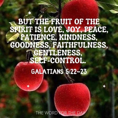 The Word For The Day But The Fruit Of The Spirit Is Love Joy Peace