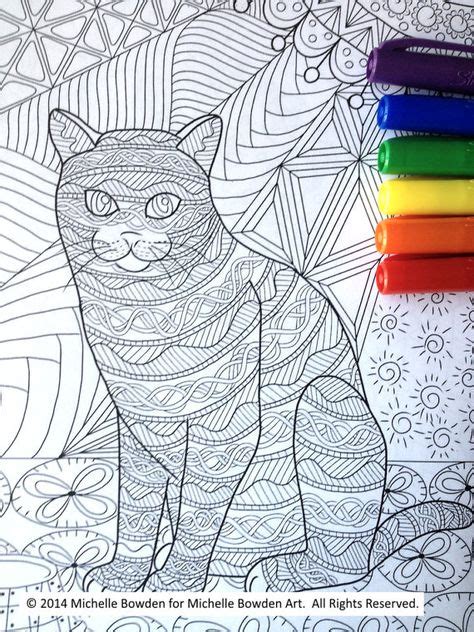 Tabby Cat Zendoodle By Michellebowdenart Dog Coloring Page Coloring