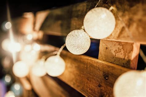 String Lights Mounted On Wall · Free Stock Photo