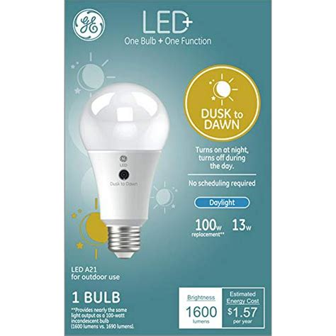 Ge Led Dusk To Dawn A21 General Purpose 13 Watt Led Light Bulb 100w