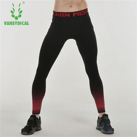 spt vansydical men s printed compression pants fitness running tights quick dry basketball
