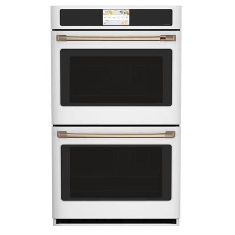 White Double Electric Wall Ovens At